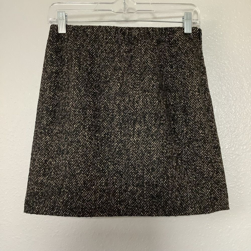 Old Money Wool Blend Lined Preppy Academic Dark Academia Minimalist Mini Skirt S